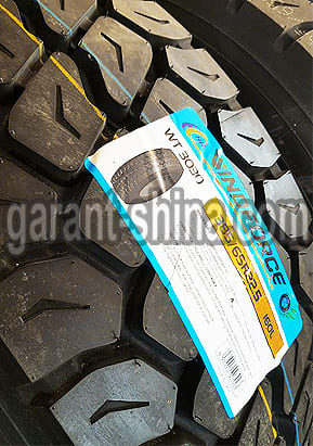 Windforce WT3030 (прицеп-карьер) 385/65 R22.5 160L 20PR - Фото протектора с этикеткой детально